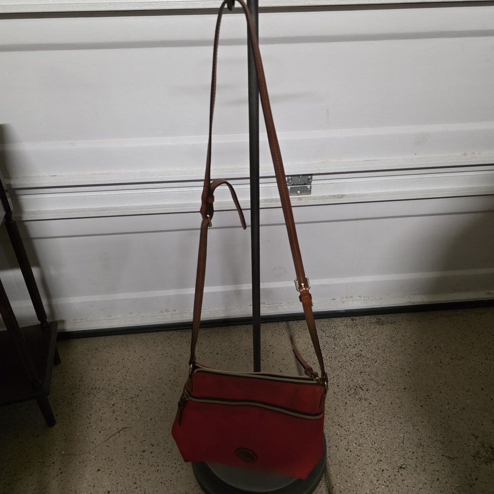 Dooney & Bourke Red and Brown Crossbody Bag